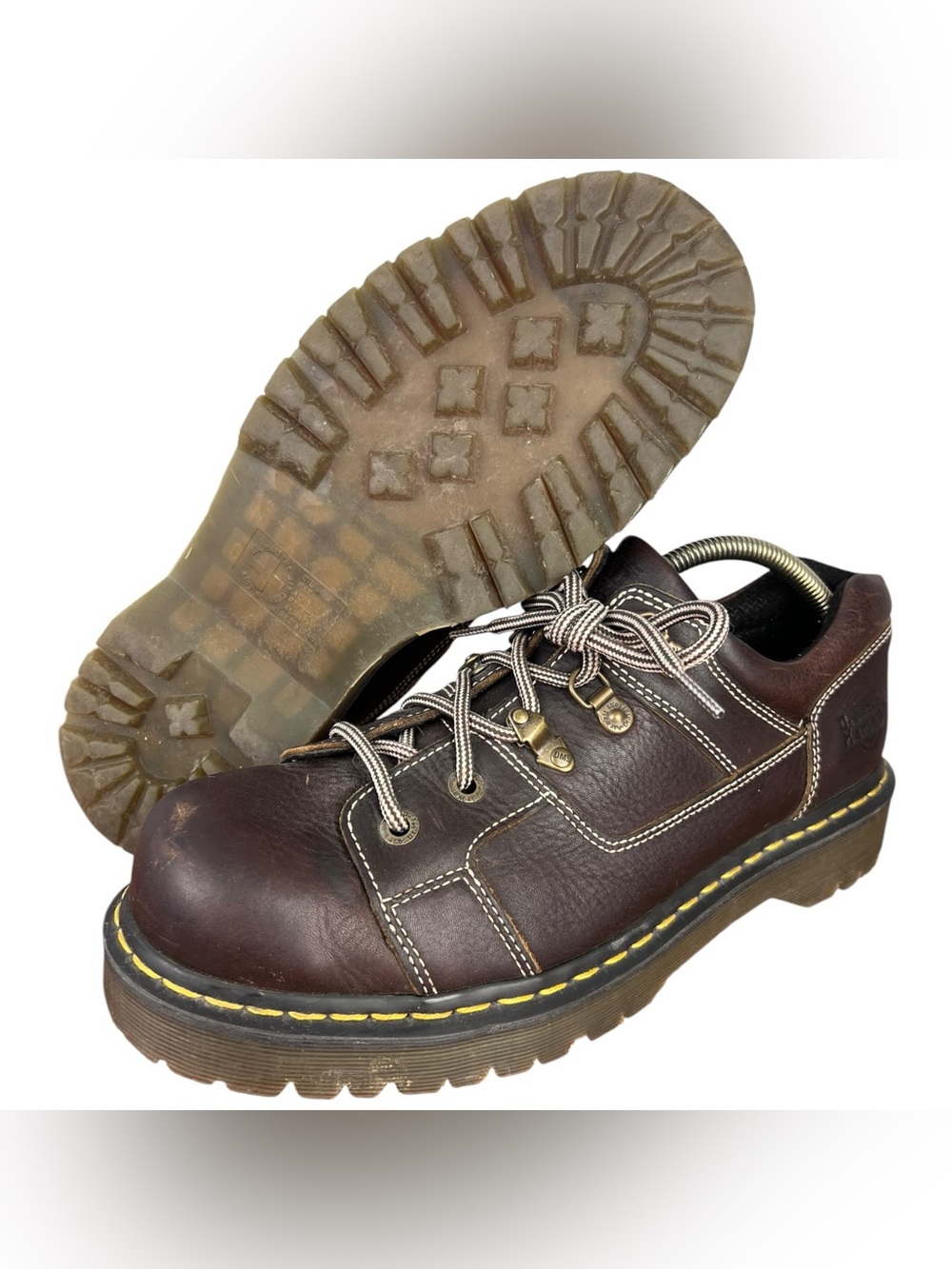 Dr. Martens Oxfords Chunky Low Top Brown Leather Shoes (8A79) AW004 Men’s Sz 12 - Picture 7 of 8